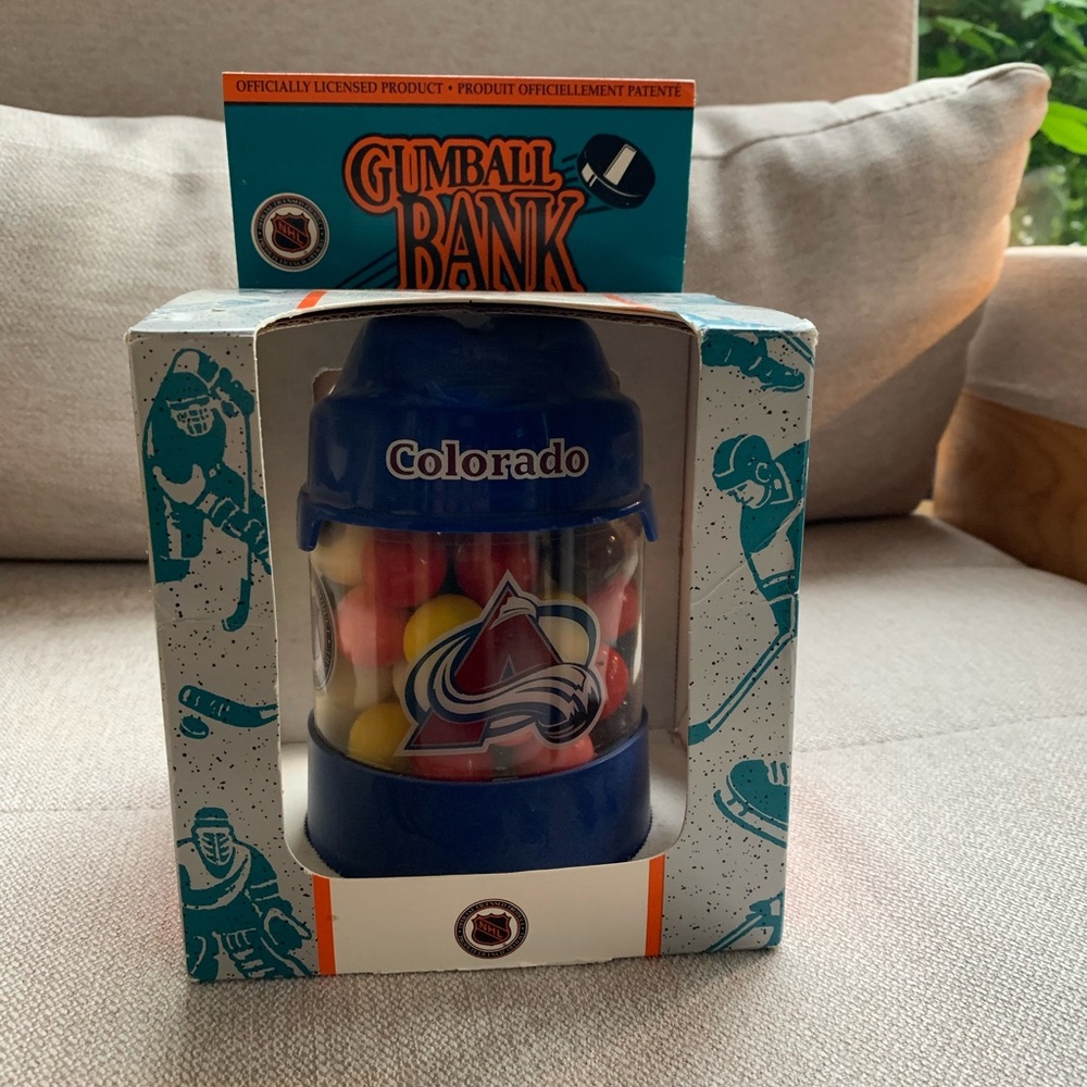 Vintage Colorado Avalanche Gumball Bank - 1993